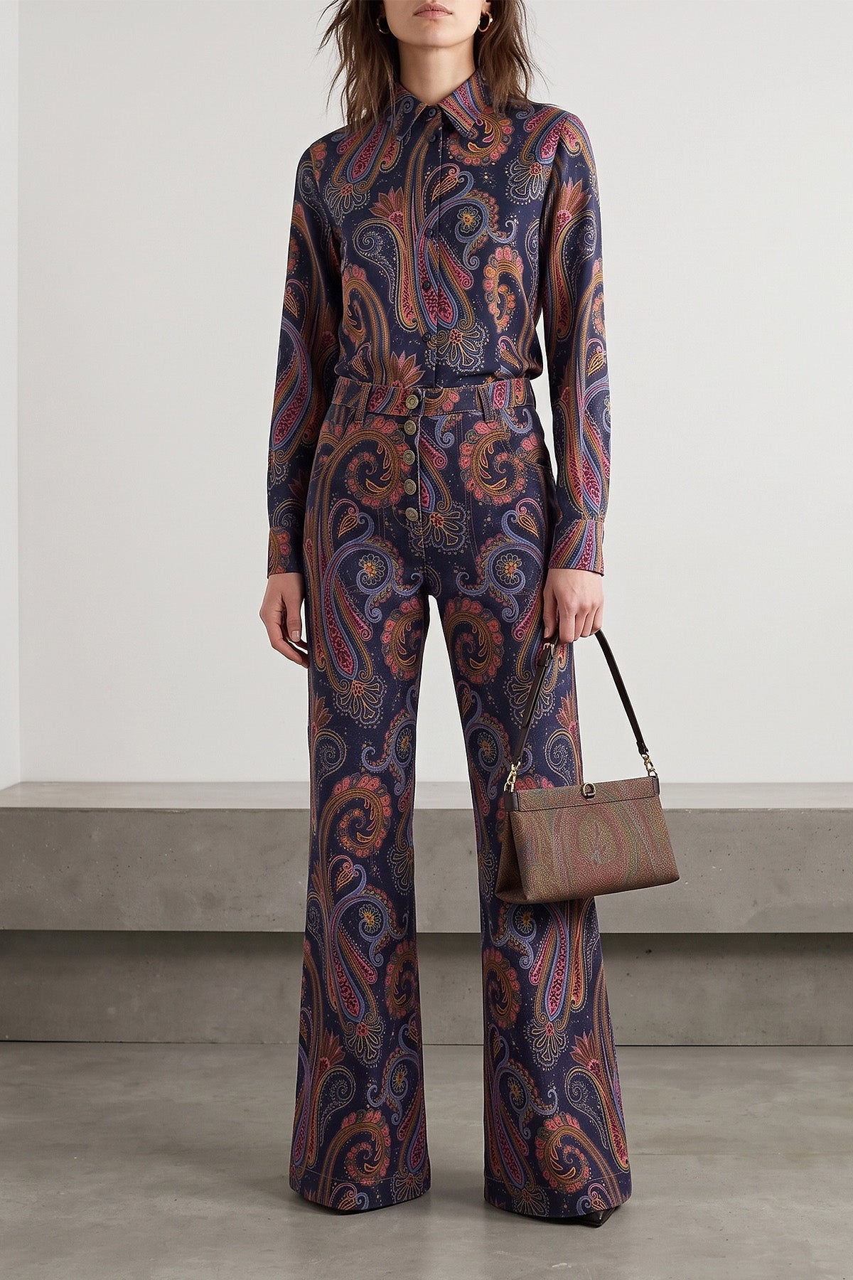 ETRO Mini Talk Clutch with Leather Trims