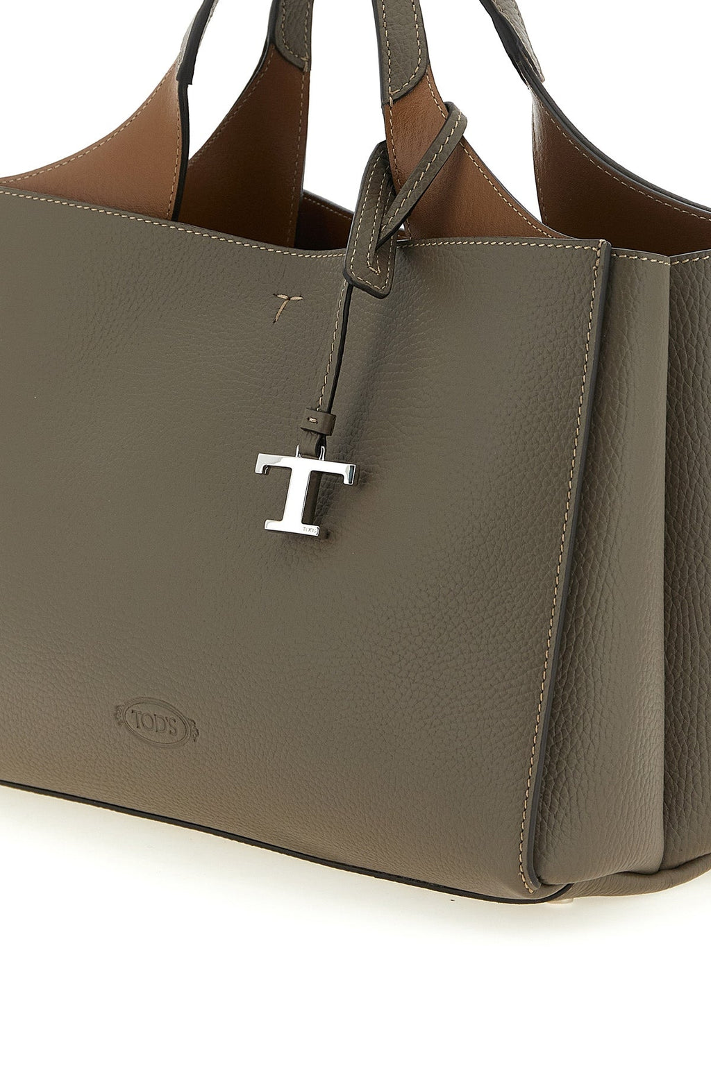 Small leather bucket bag