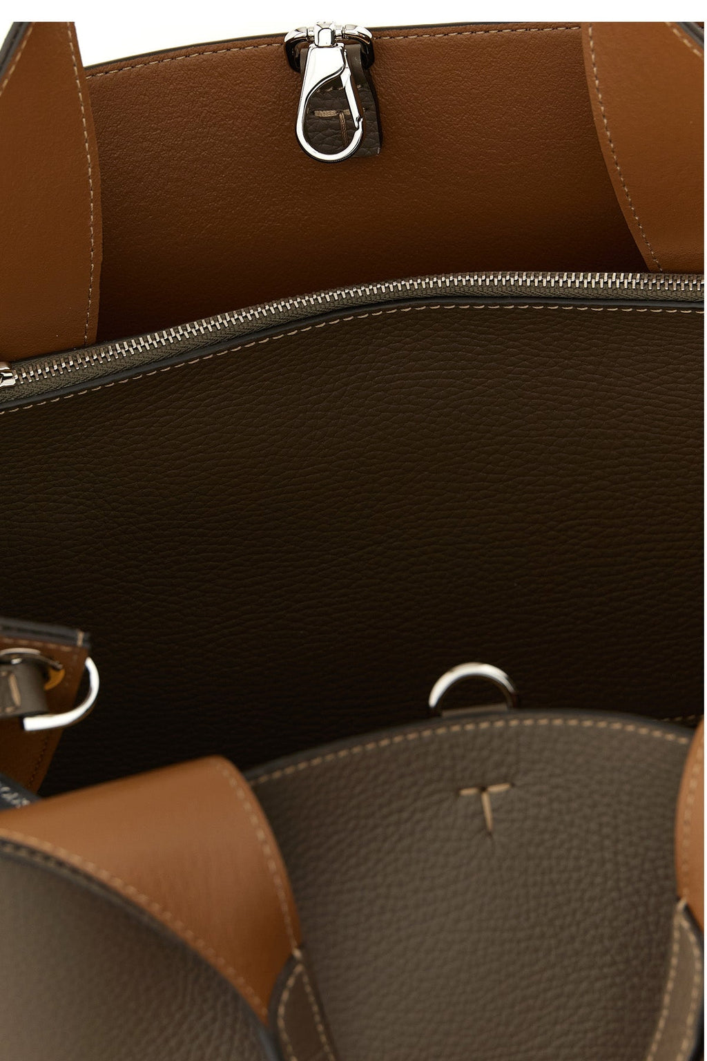 Small leather bucket bag