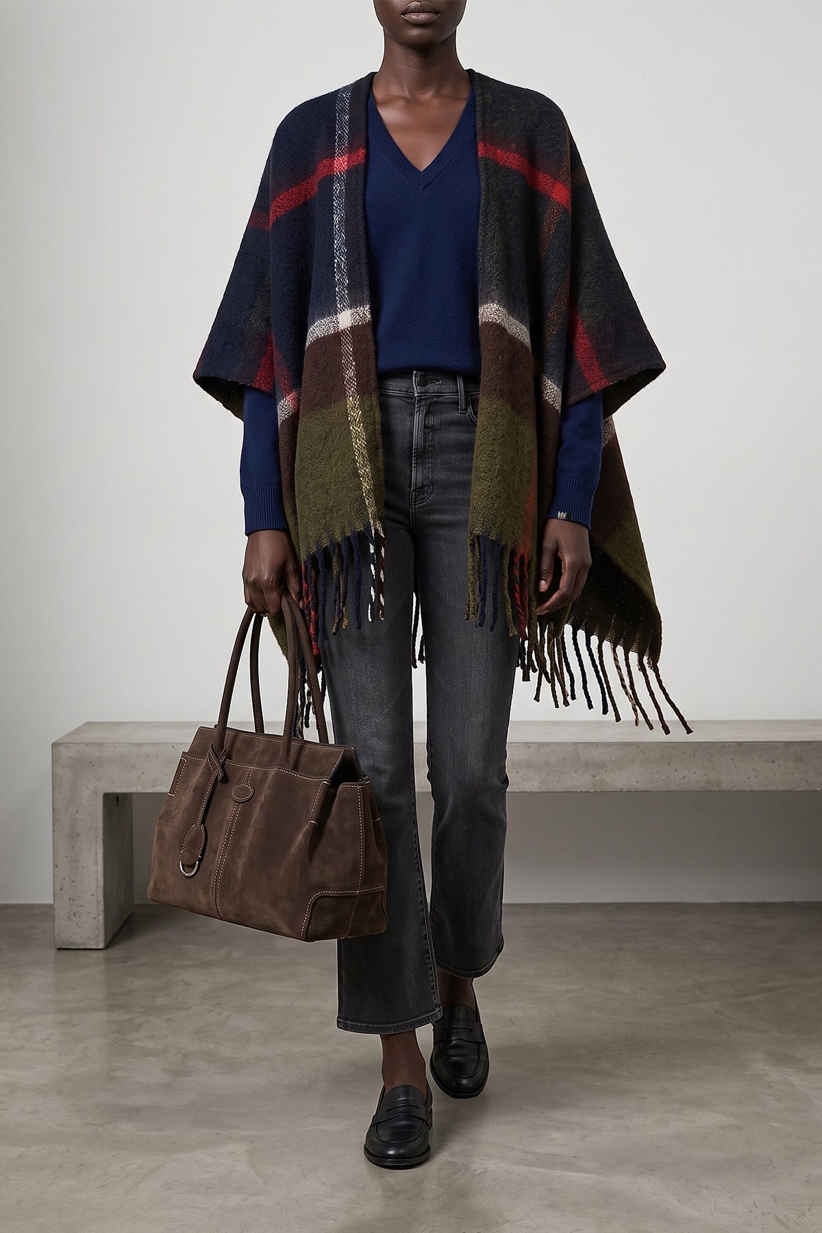 Medium Suede Tote Bag