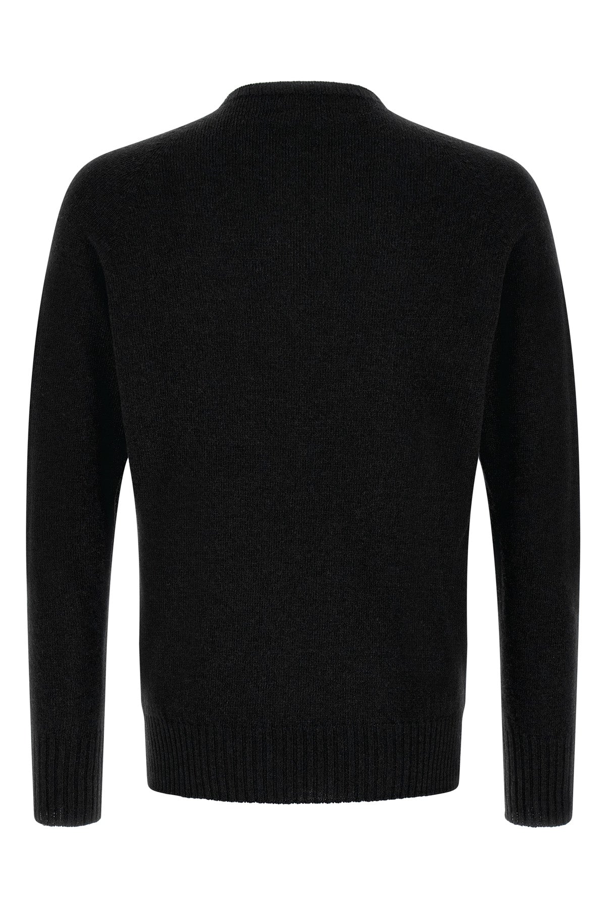 Crew-Neck Sweater with Side Slits