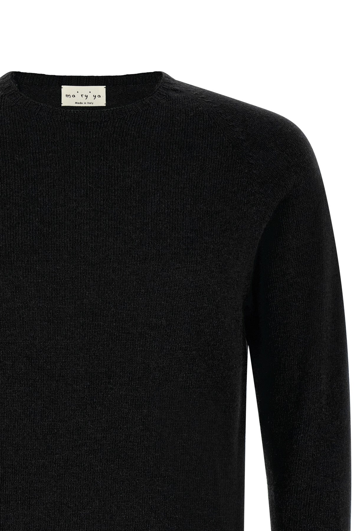 Crew-Neck Sweater with Side Slits
