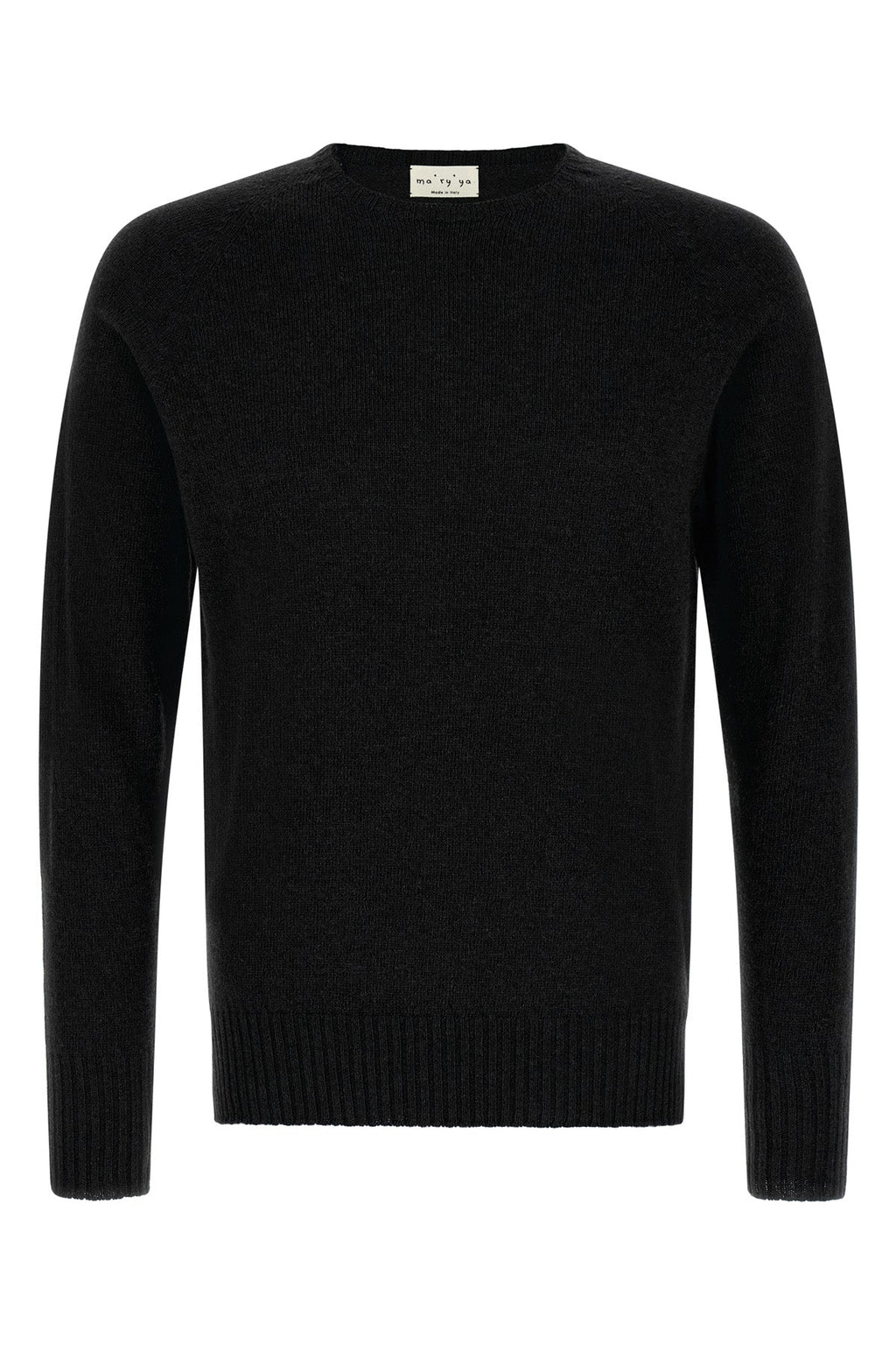 Crew-Neck Sweater with Side Slits