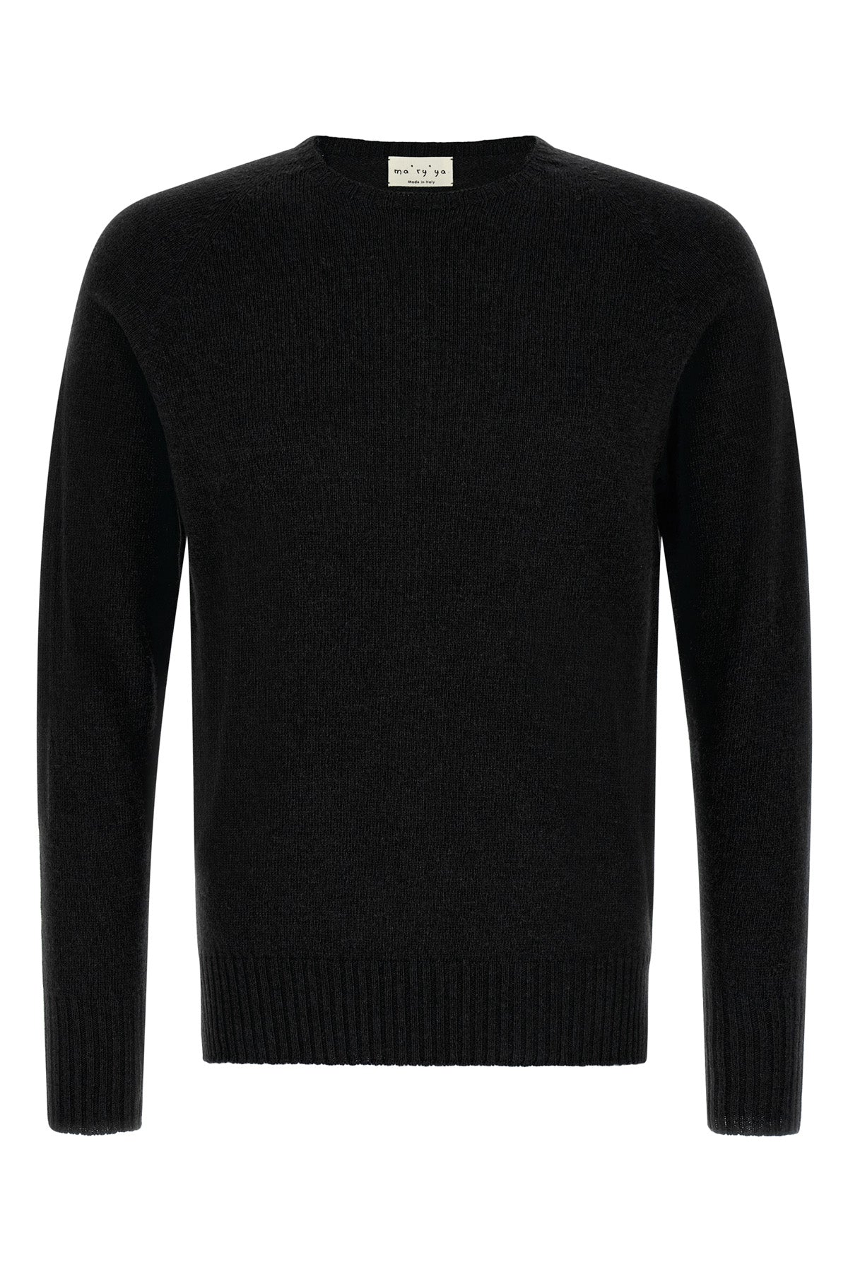 Crew-Neck Sweater with Side Slits