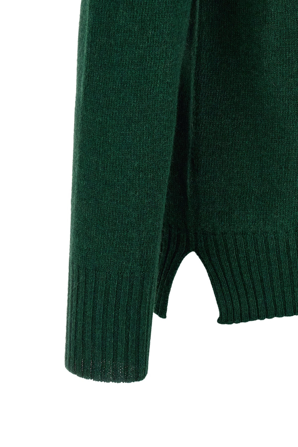 Crew-Neck Sweater with Side Slits