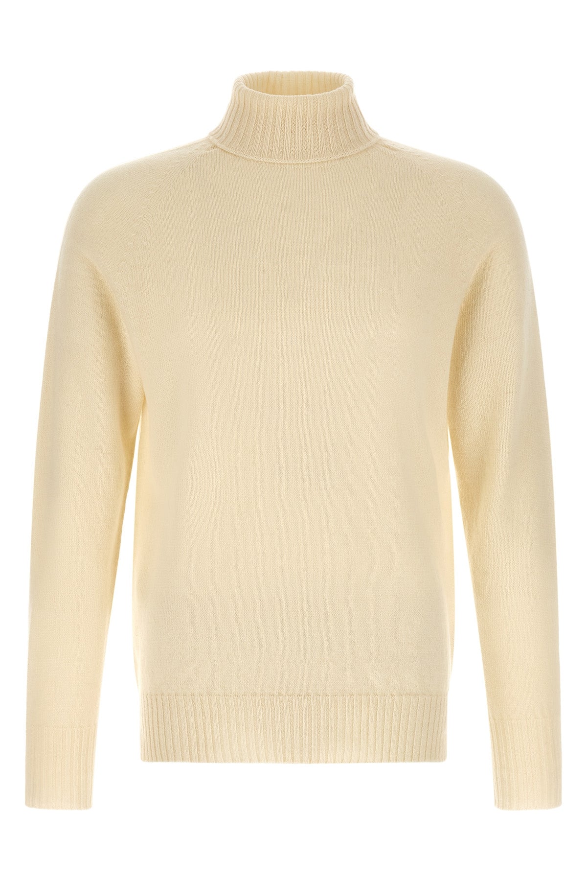 Turtleneck Sweater with Side Slits