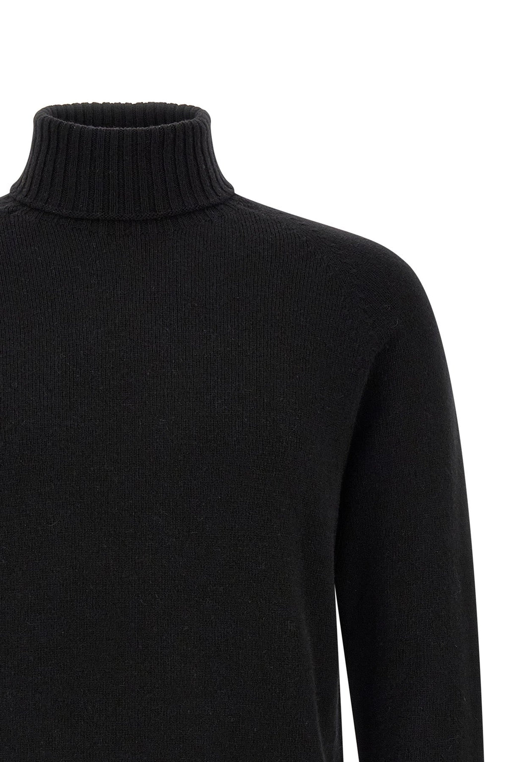 High-Neck Knit with Side Vents