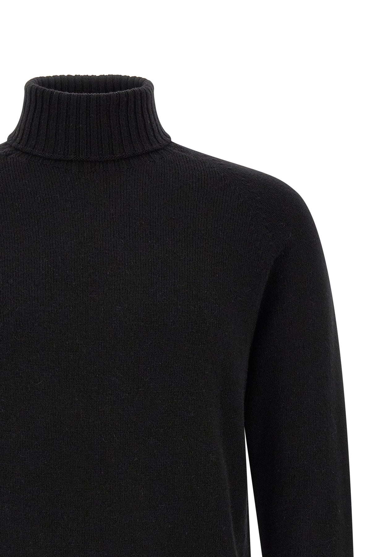 High-Neck Knit with Side Vents