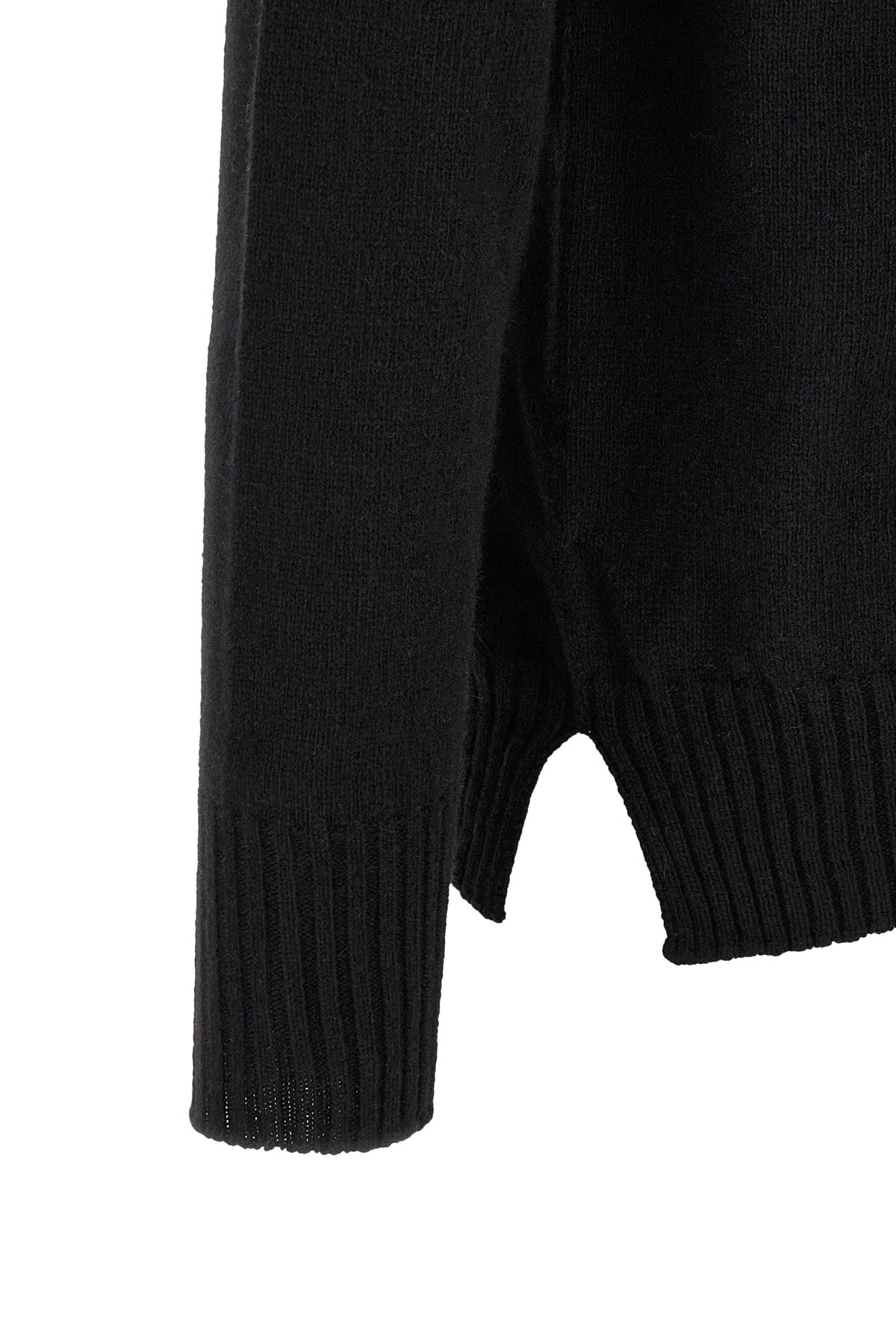 High-Neck Knit with Side Vents