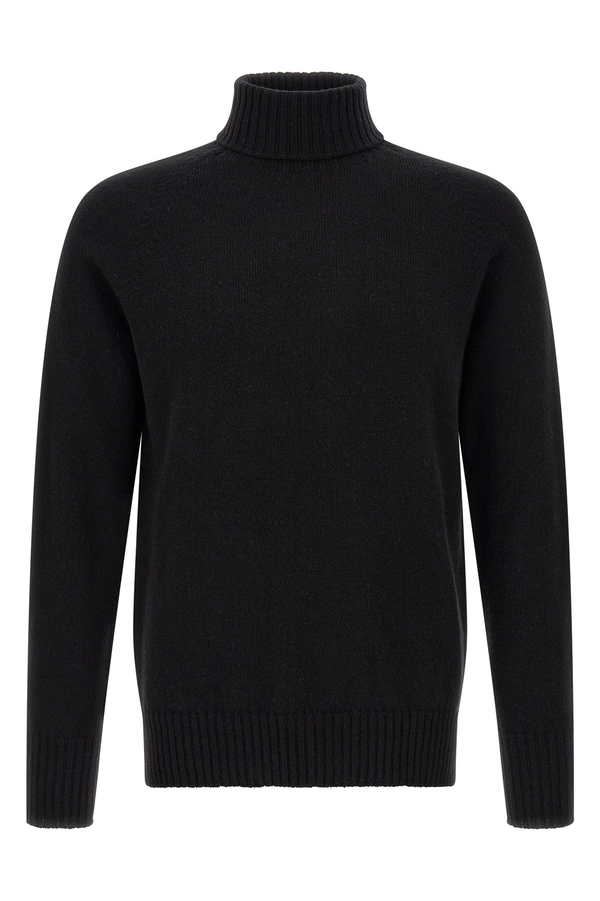 High-Neck Knit with Side Vents