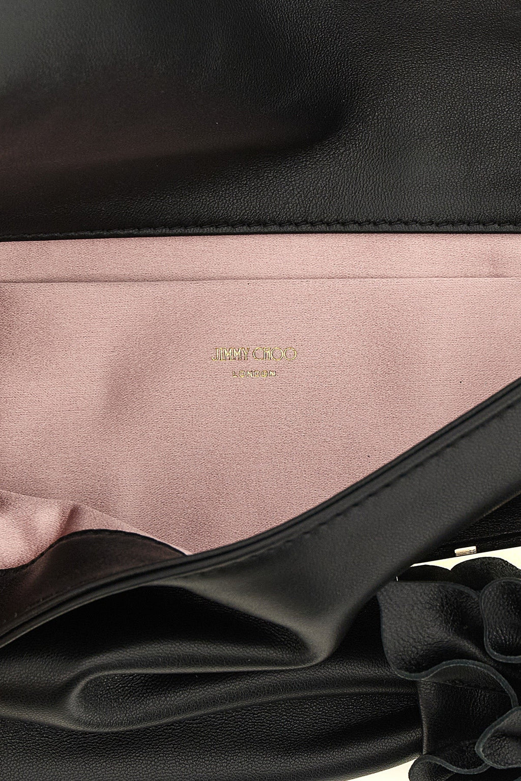 Jimmy Choo Zandra Leather Clutch With Floral Appliqué