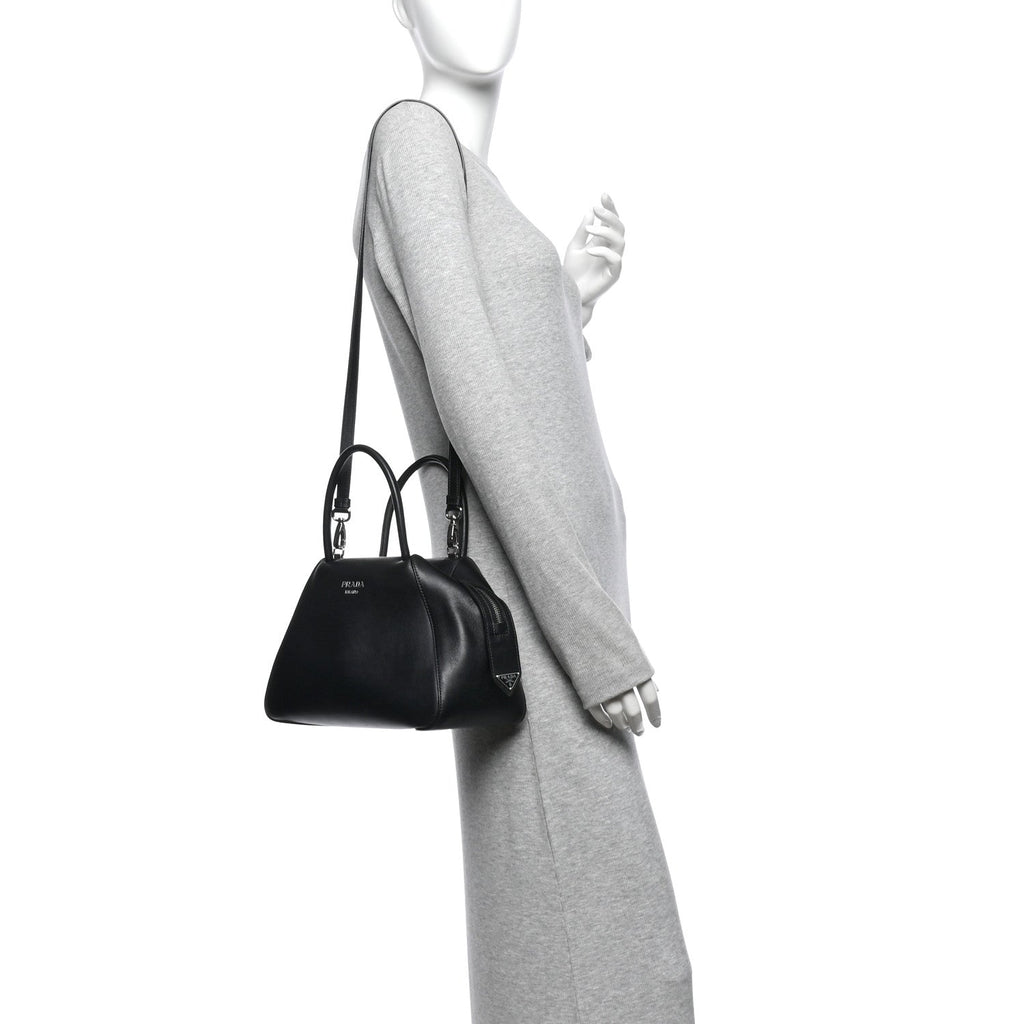 Softy Calfskin Small Supernova Handbag Black