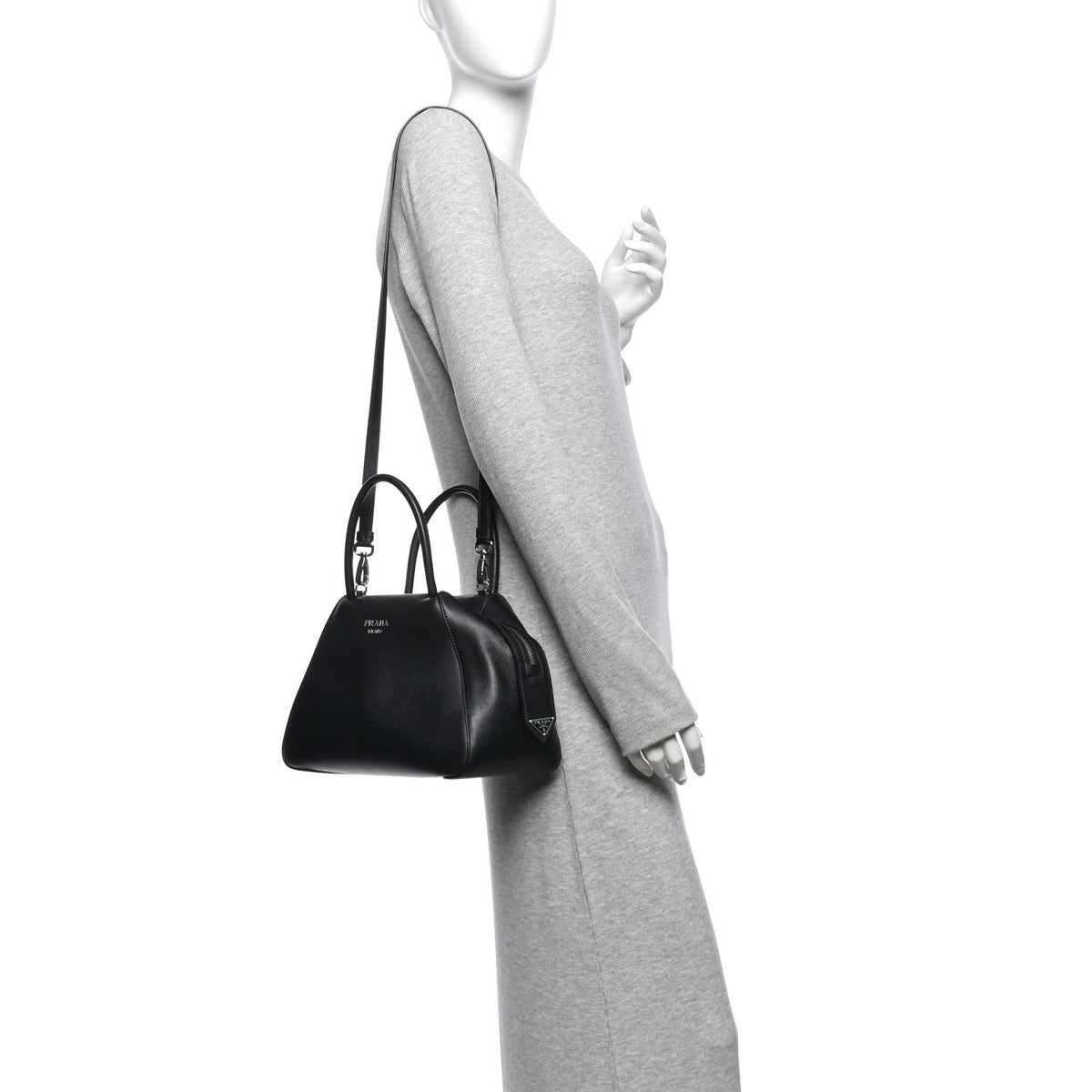 Softy Calfskin Small Supernova Handbag Black