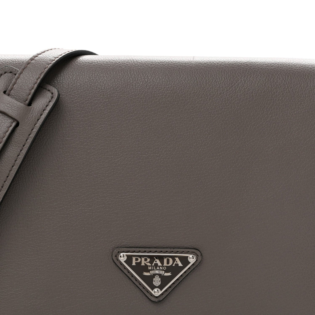Glace Calf Shoulder Bag Argilla