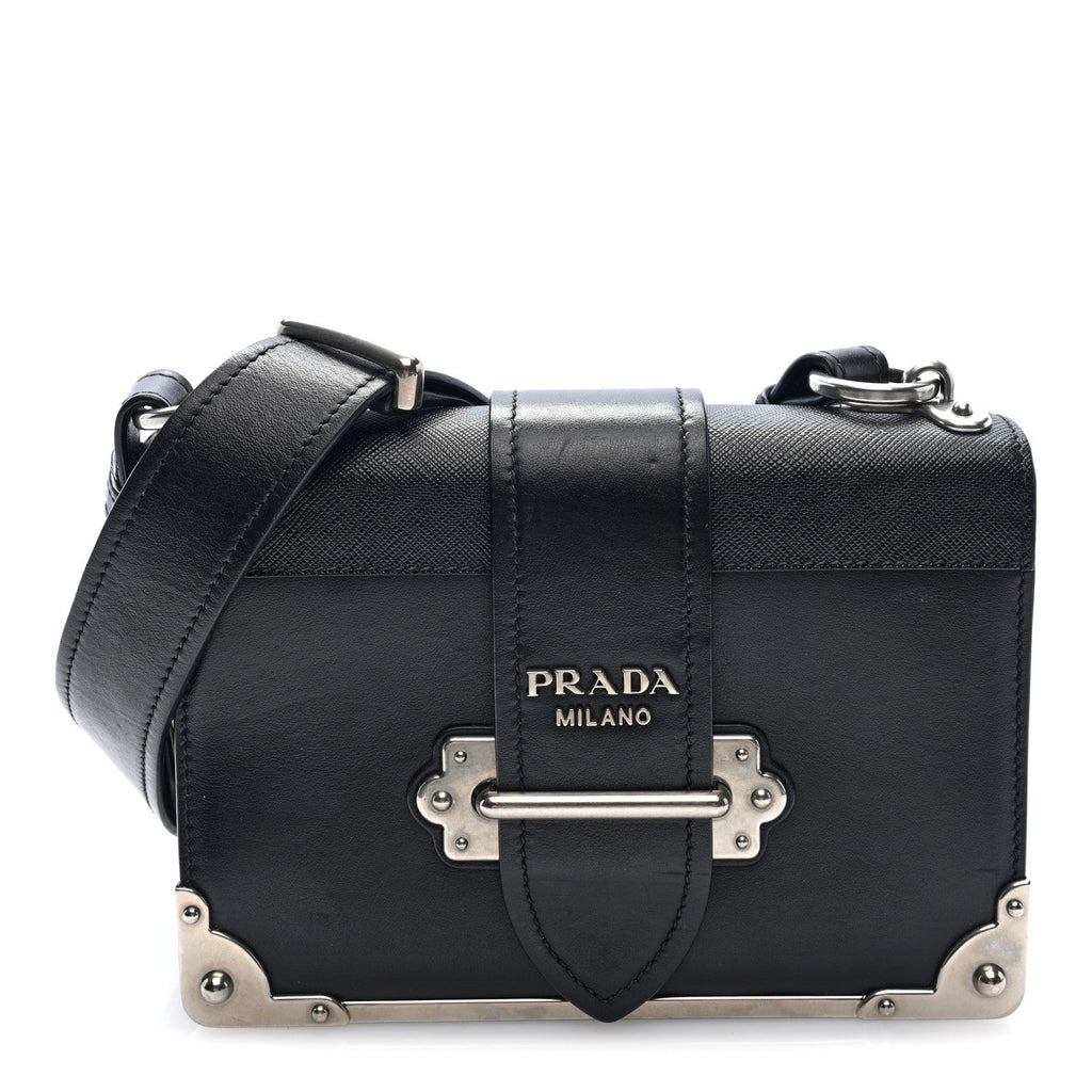 City Calf Saffiano Cahier Bag Black