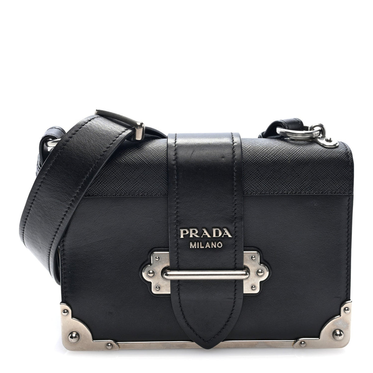 City Calf Saffiano Cahier Bag Black