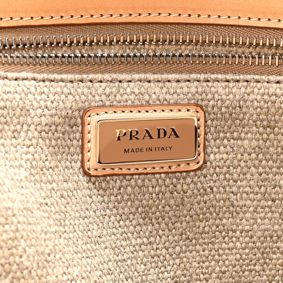 Linen Calfskin Bonnie Tote Bag Rope Natural