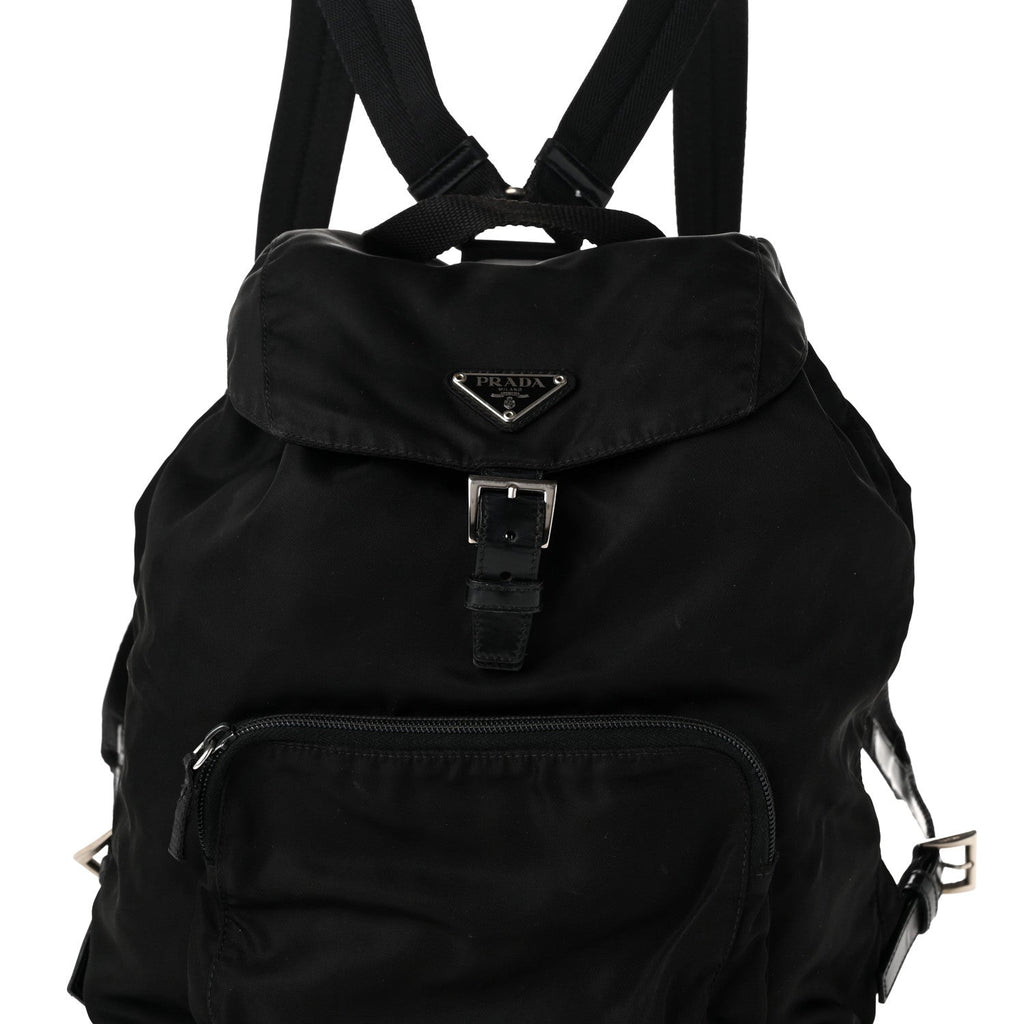 Tessuto Nylon Vela Cinch Backpack Black