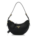 Soft Calfskin Arque Shoulder Bag Black