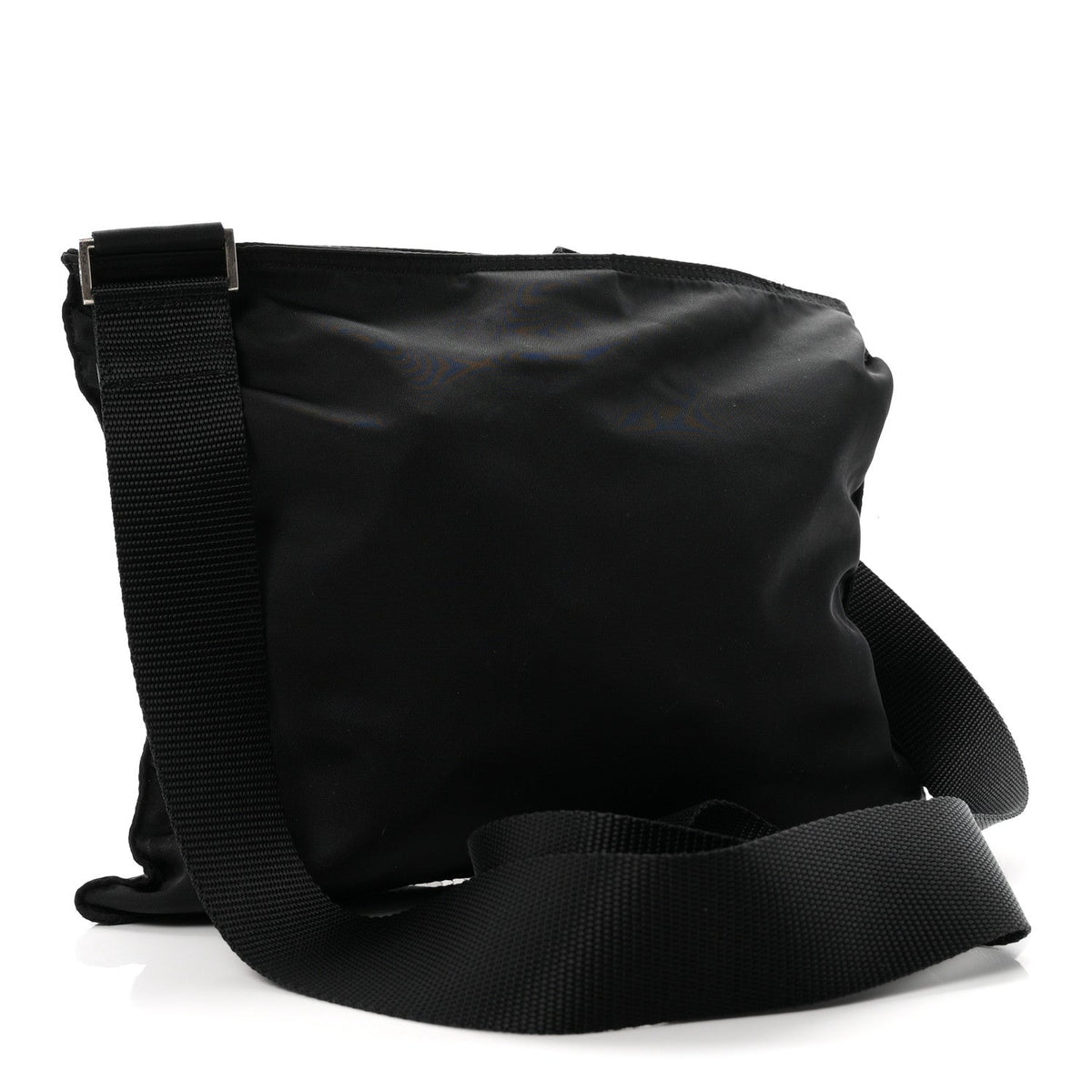 Nylon Vela Flat Messenger Bag Black