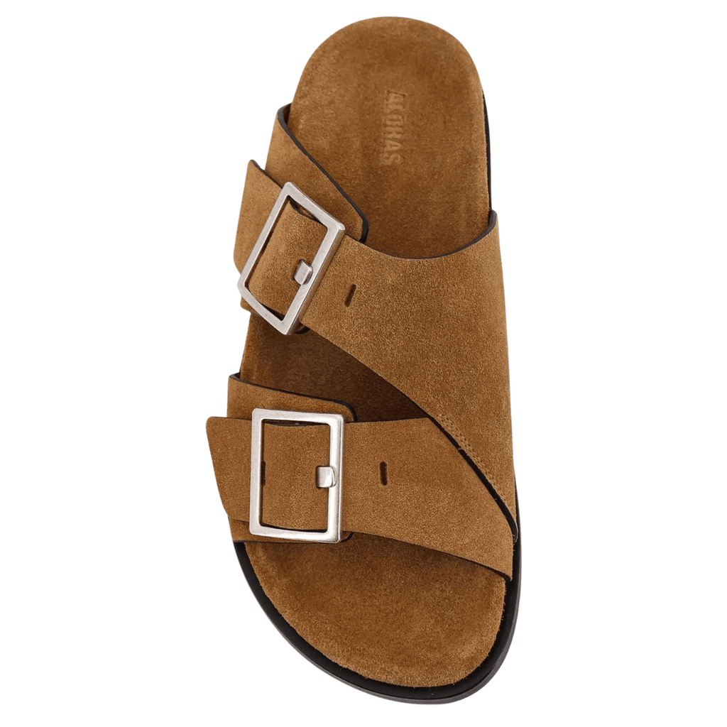 Alohas Women's Alba Sandal in Suede Tan
