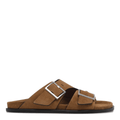 Alohas Women's Alba Sandal in Suede Tan
