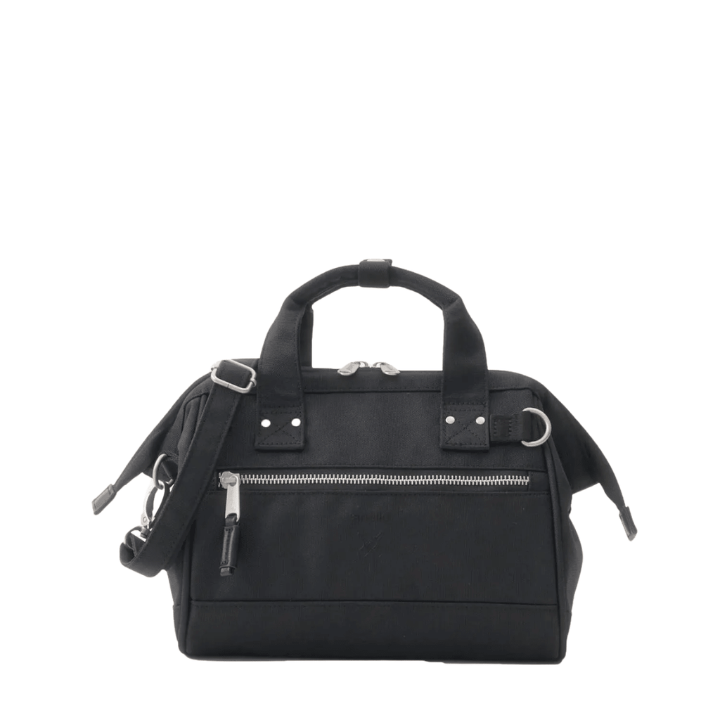 Anello Cross Bottle 2 Way Mini Shoulder Bag in Black