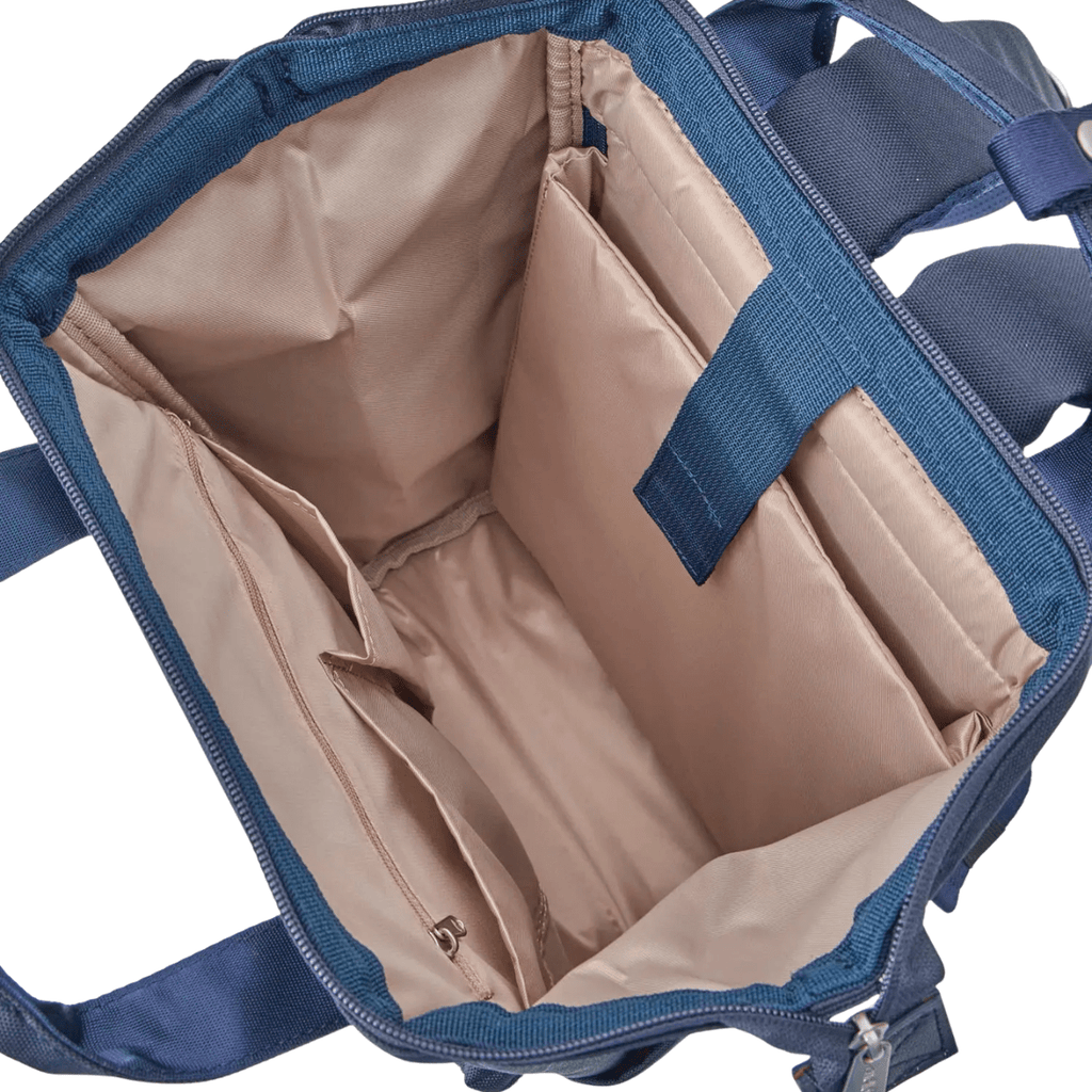 Anello Cross Bottle Backpack Small in Navy