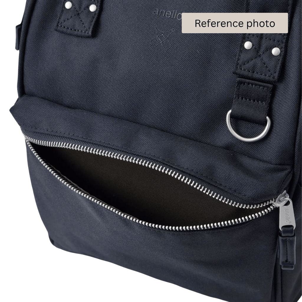 Anello Cross Bottle Backpack Small in White Black