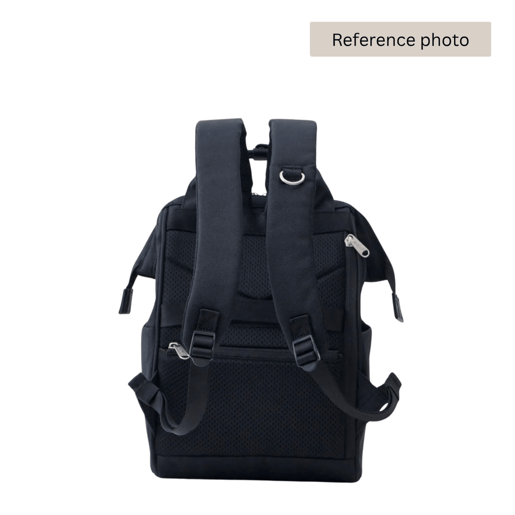 Anello Cross Bottle Backpack Small in White Black