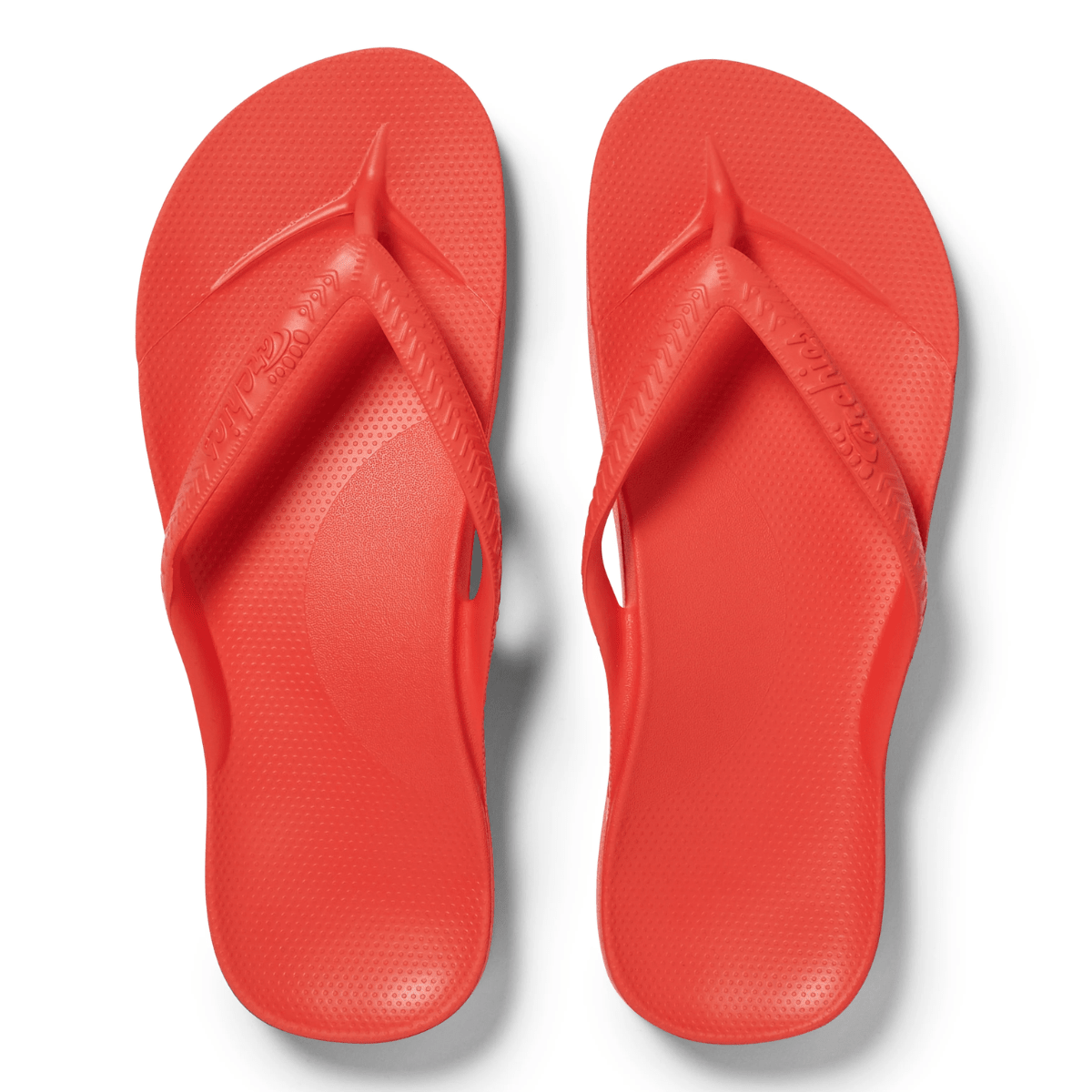 Archies Women's Arch Support Flip Flops in Coral