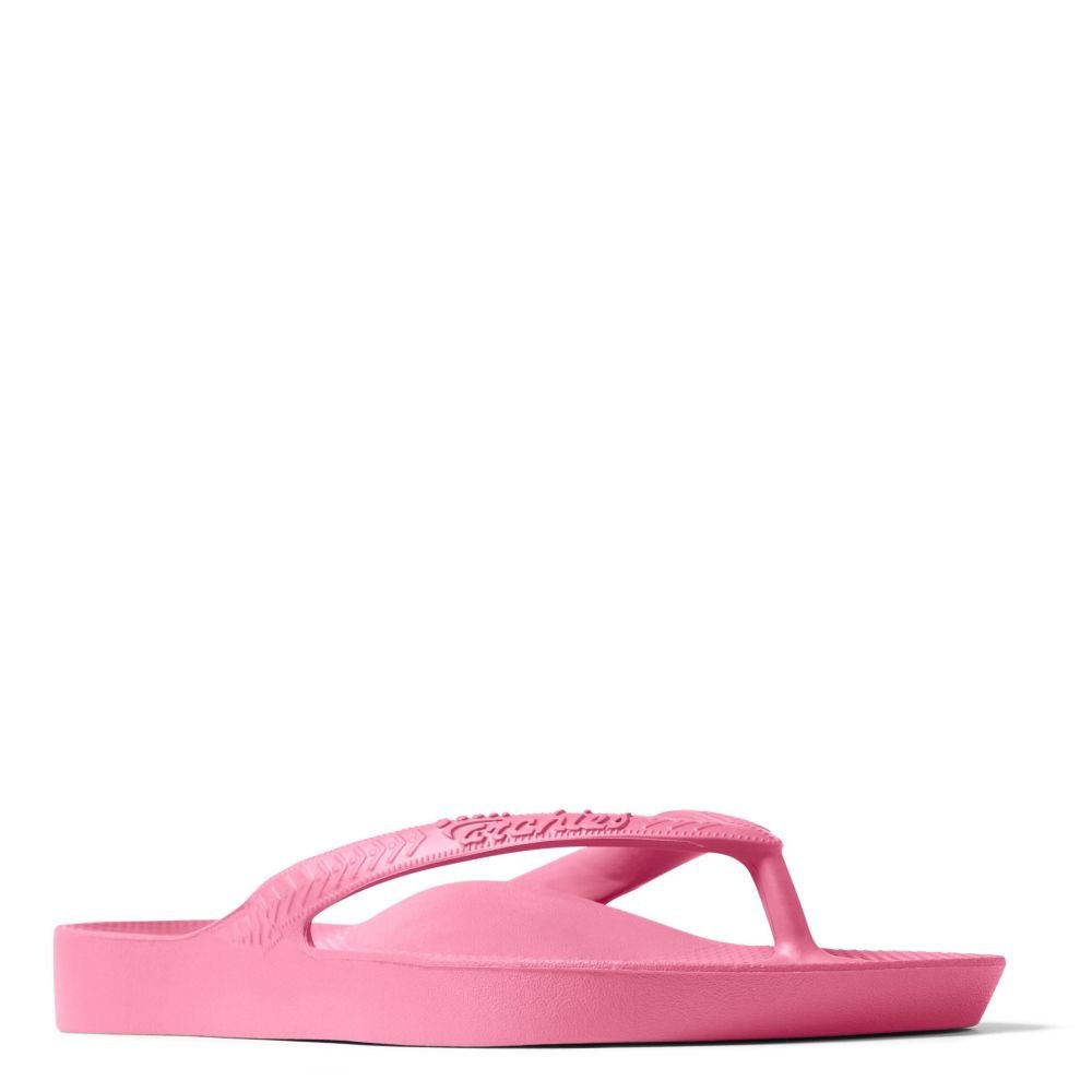 Archies Women's Arch Support Flip Flops in Hot Pink