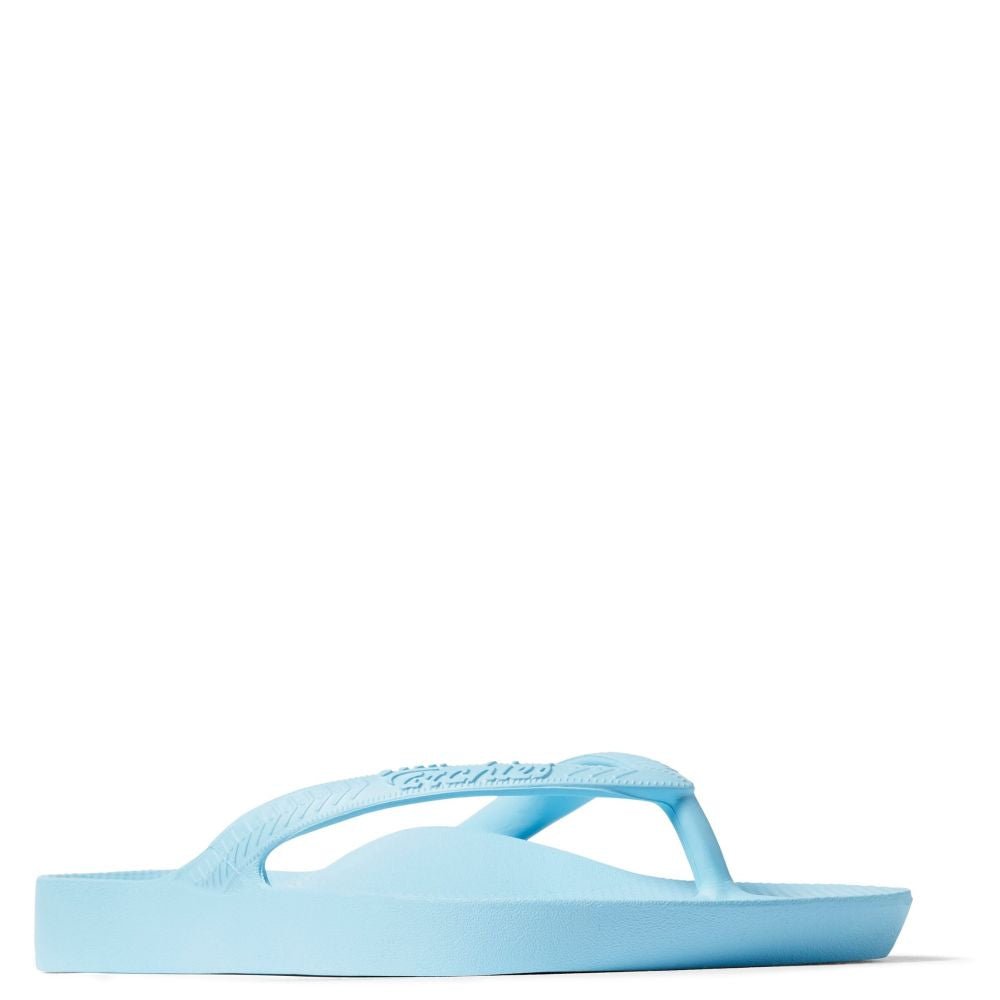 Archies Women's Arch Support Flip Flops in Sky Blue