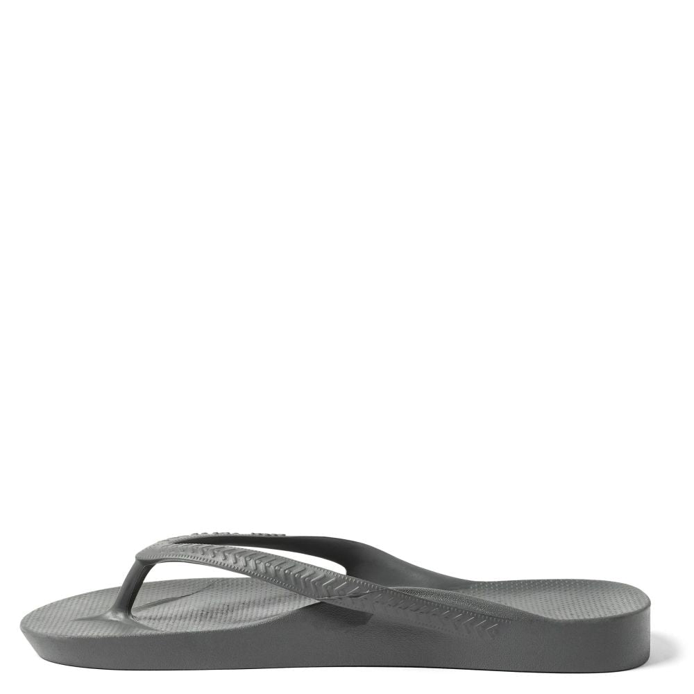 Archies Arch Support Flip Flops in Charcoal