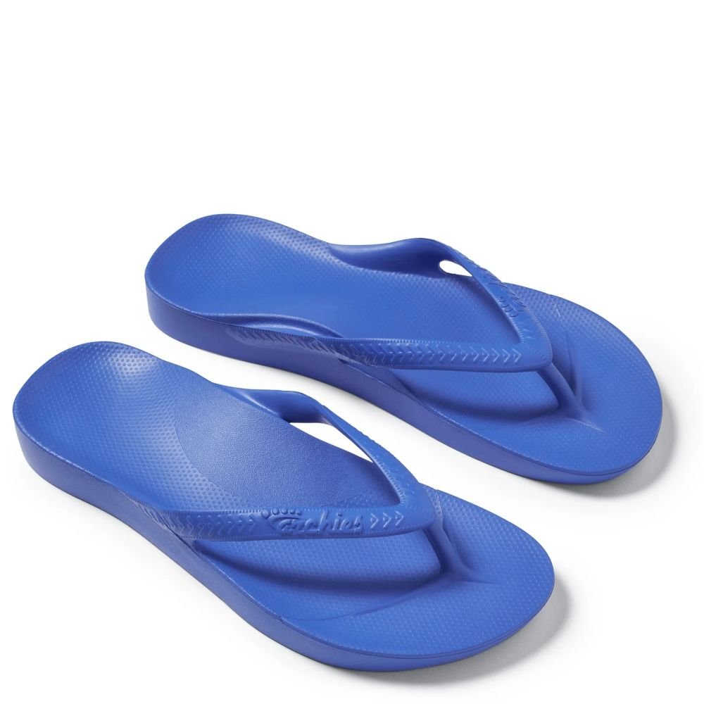 Archies Arch Support Flip Flops in Royal Blue