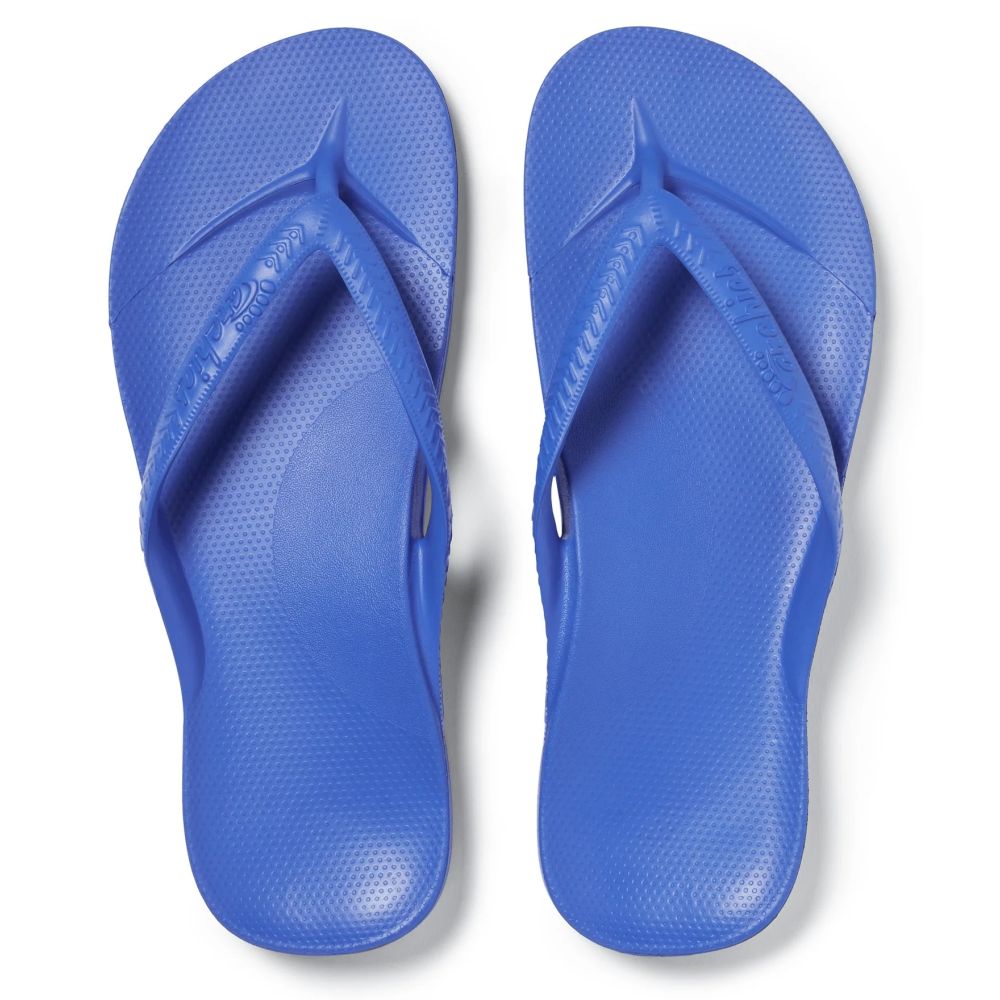 Archies Arch Support Flip Flops in Royal Blue