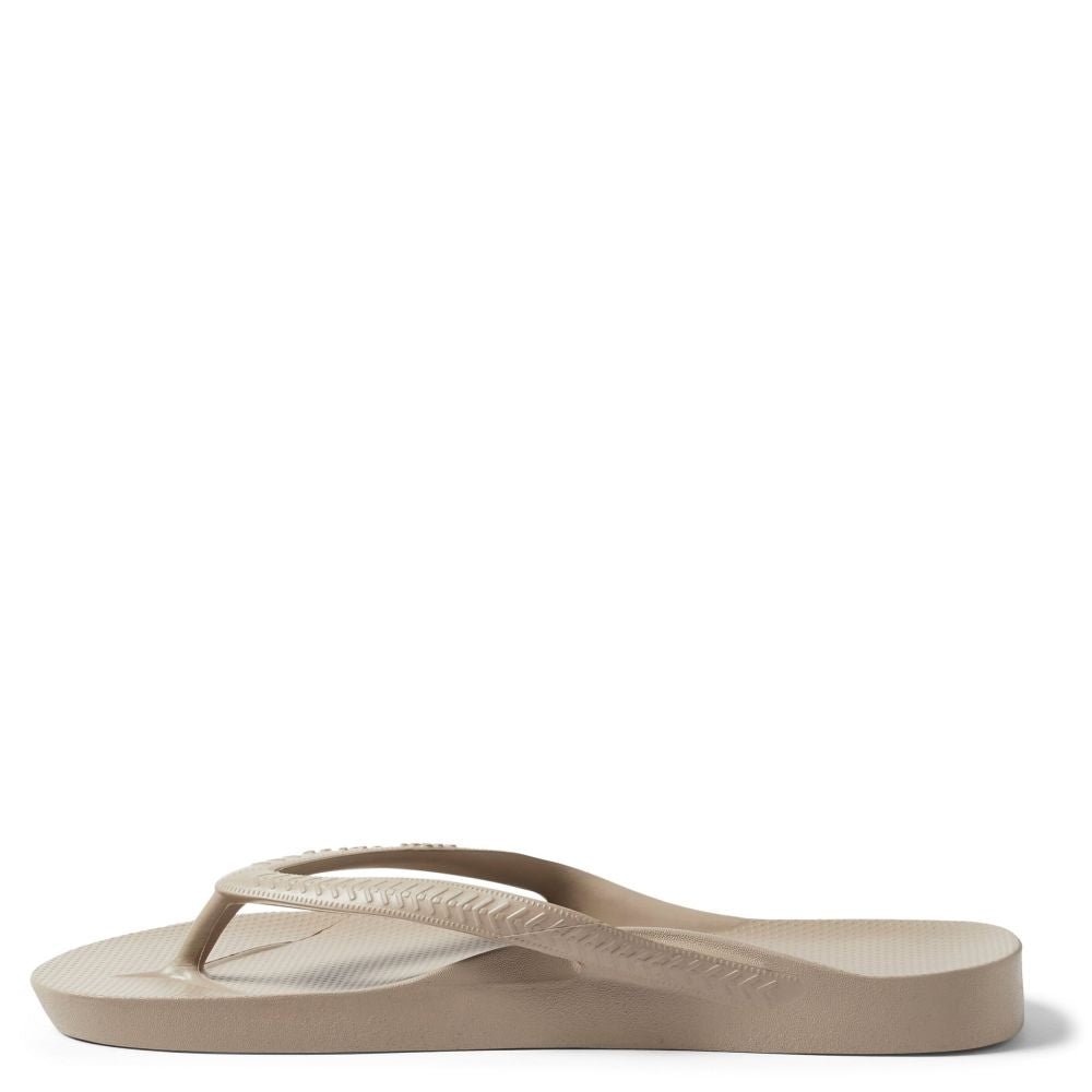 Archies Arch Support Flip Flops in Taupe