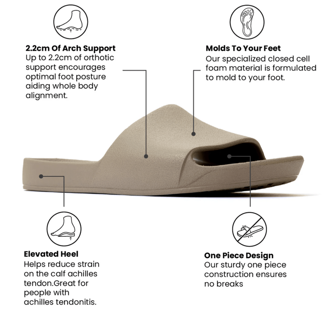 Archies Arch Support Slides in Taupe