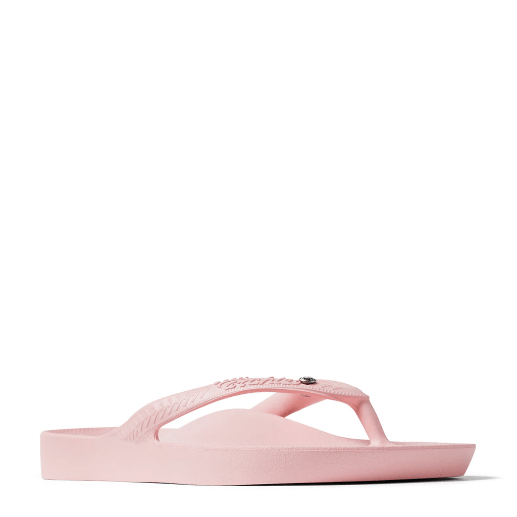 Archies Women's Crystal Arch Support Flip Flops in Pink