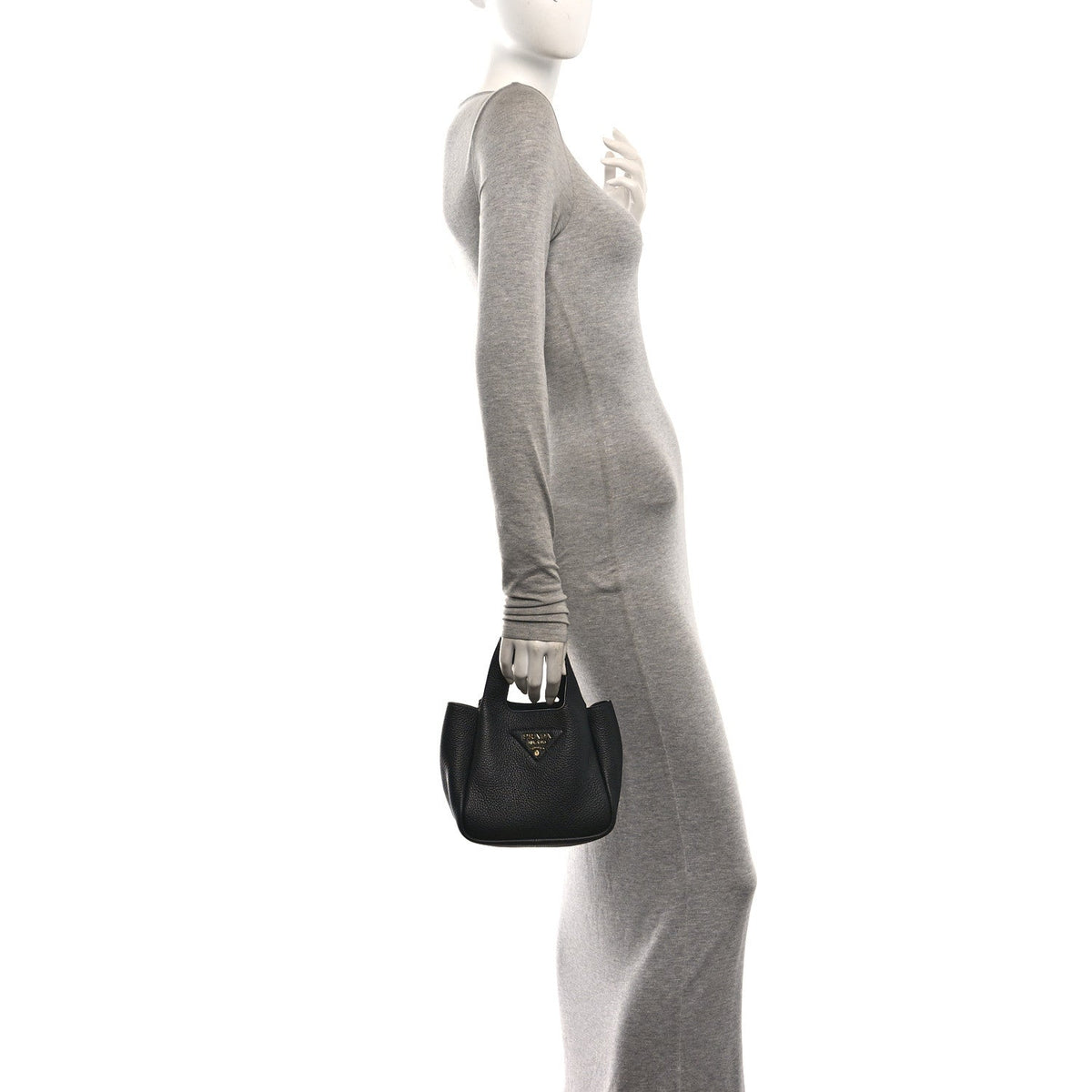 Vitello Daino Soft Mini Dynamique Tote Black