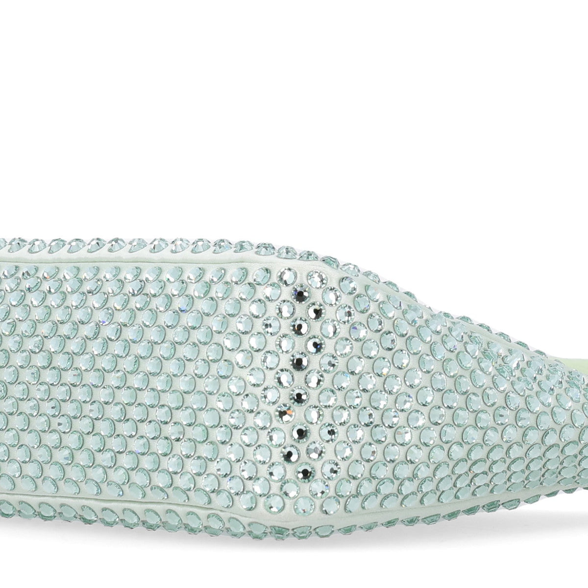 Satin Crystal Mini Re-Edition 2000 Bag Acqua