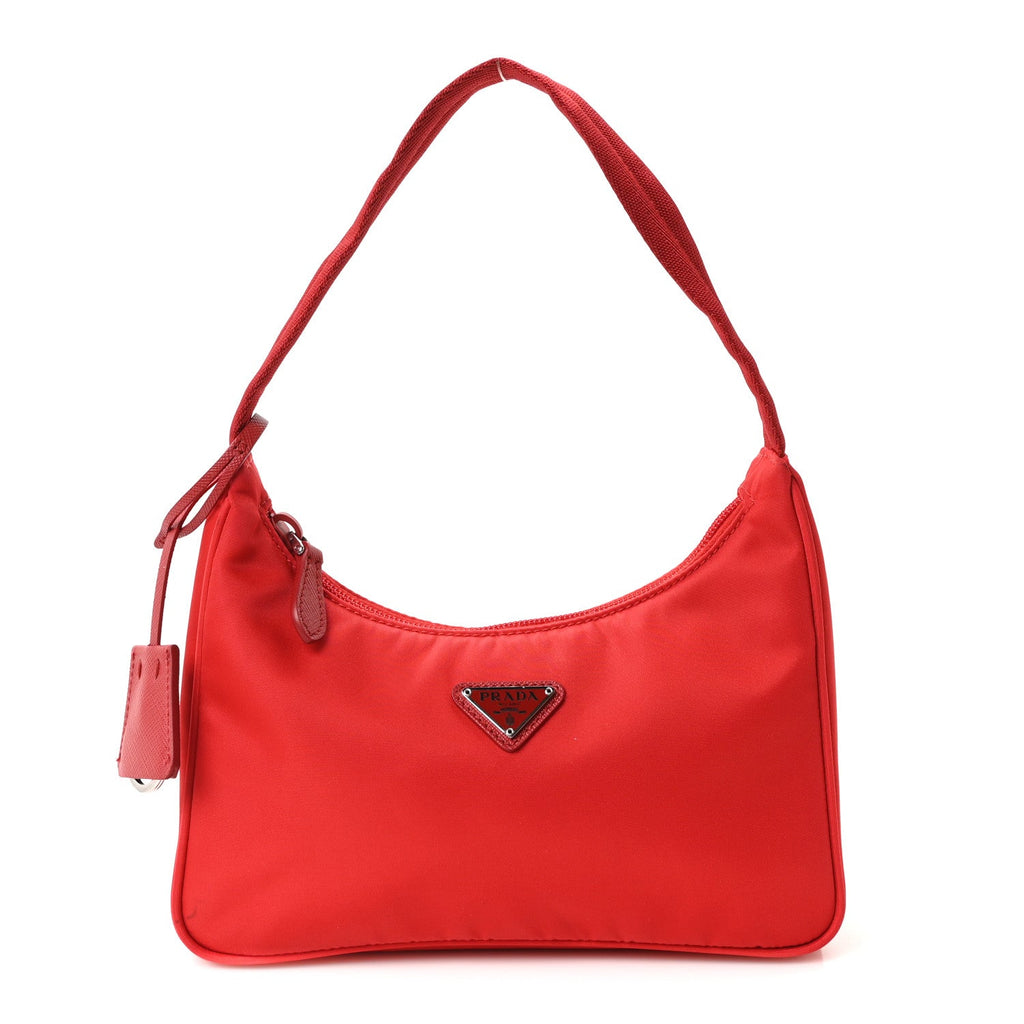 Tessuto Nylon Mini Re-Edition 2000 Bag Rosso