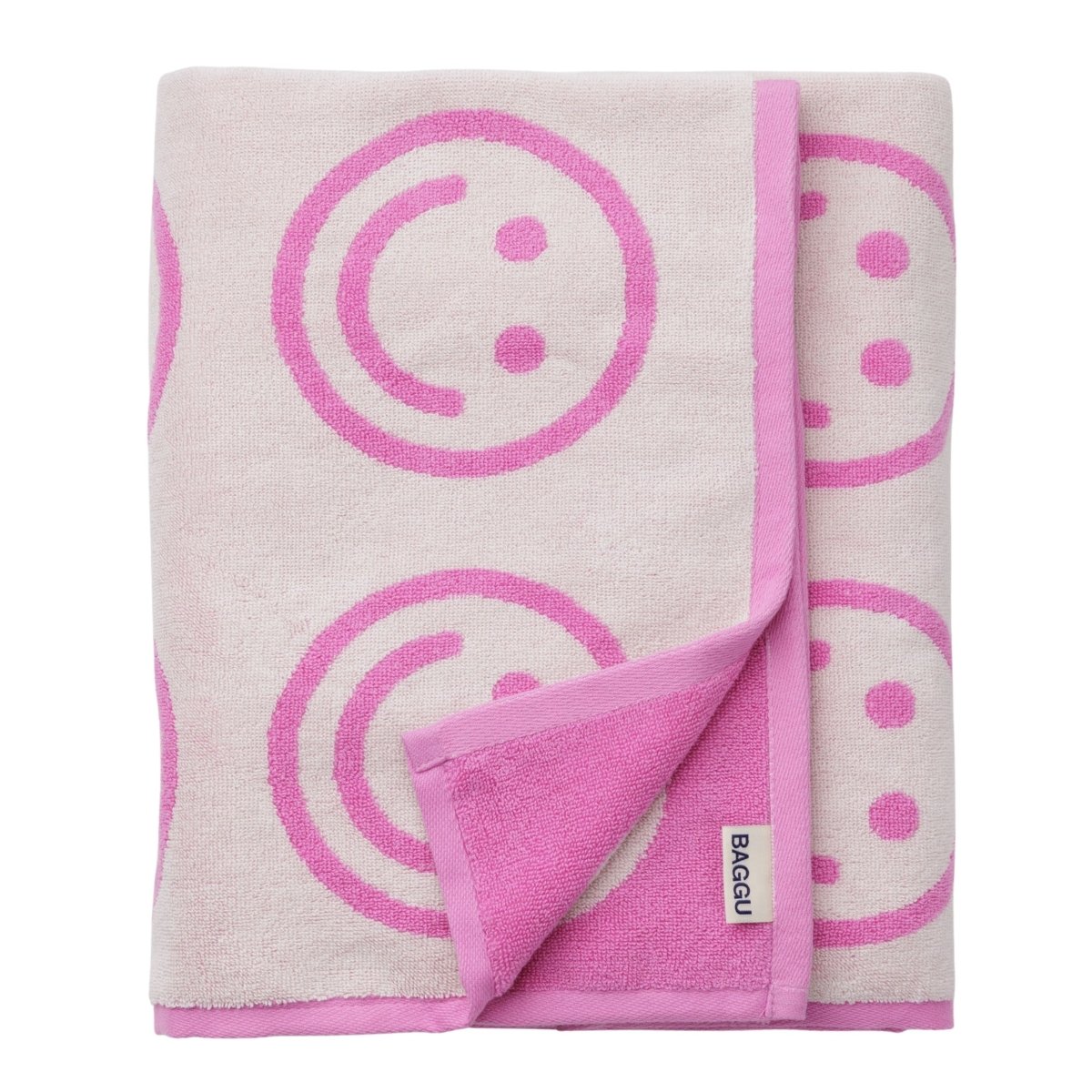 Baggu Bath Towel in Happy Pink