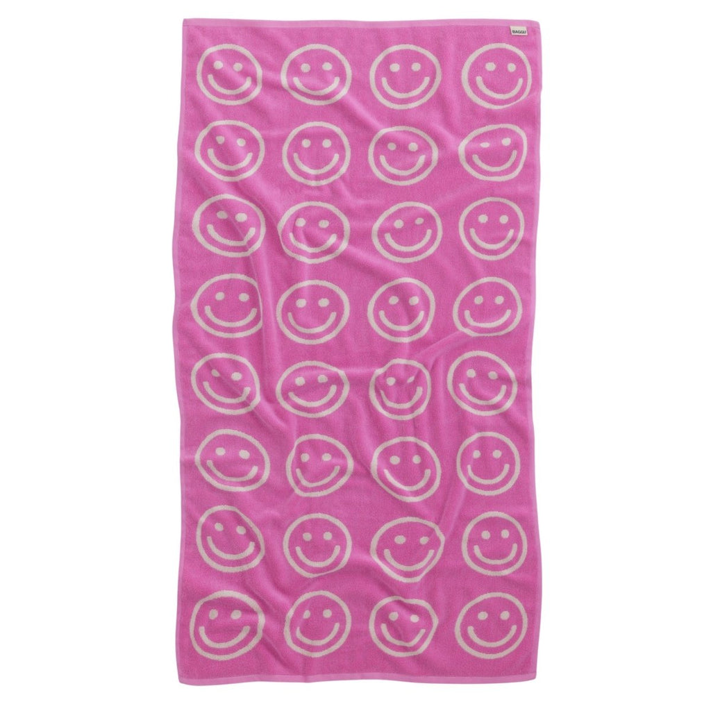Baggu Bath Towel in Happy Pink