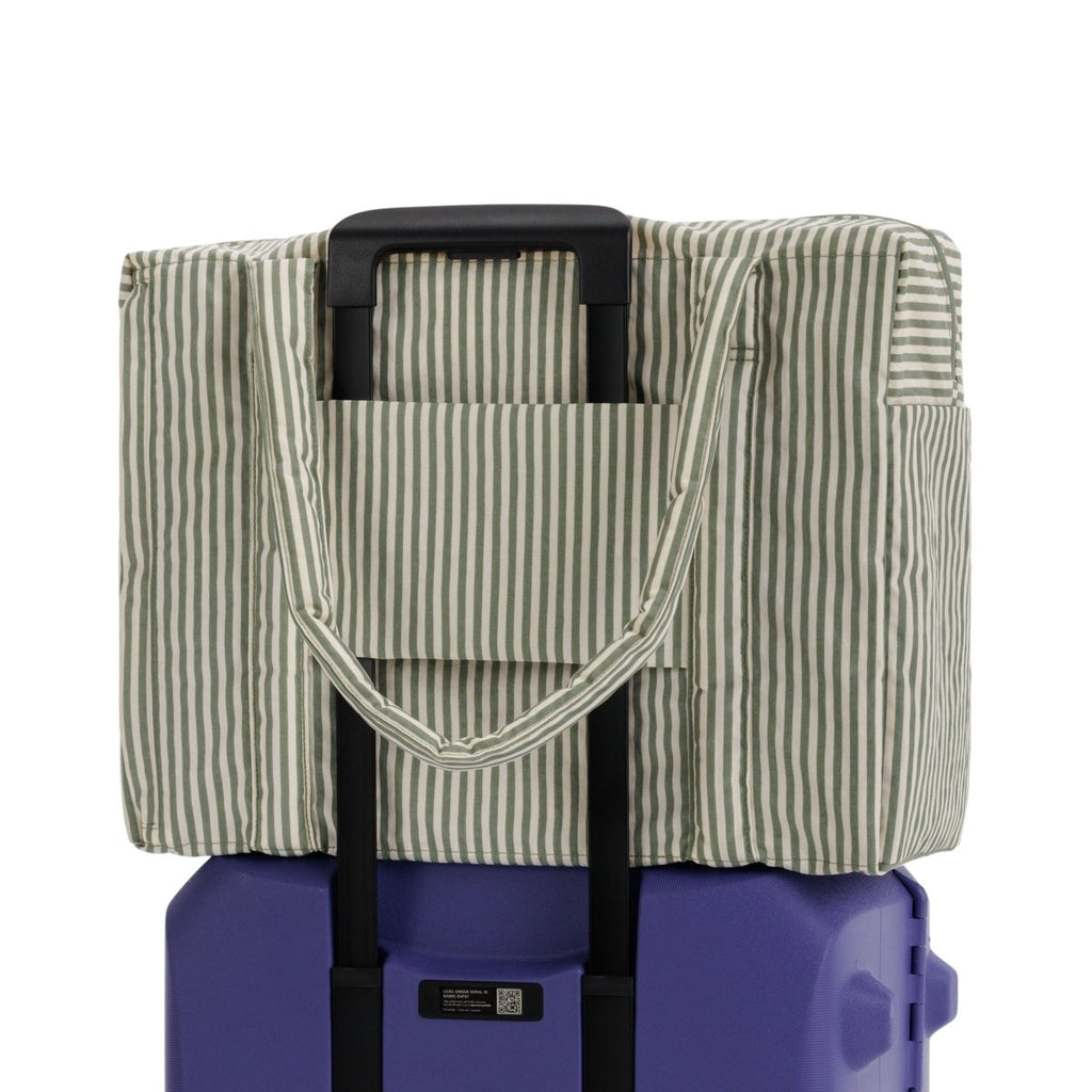 Baggu Cloud Carry-on in Sage Stripe