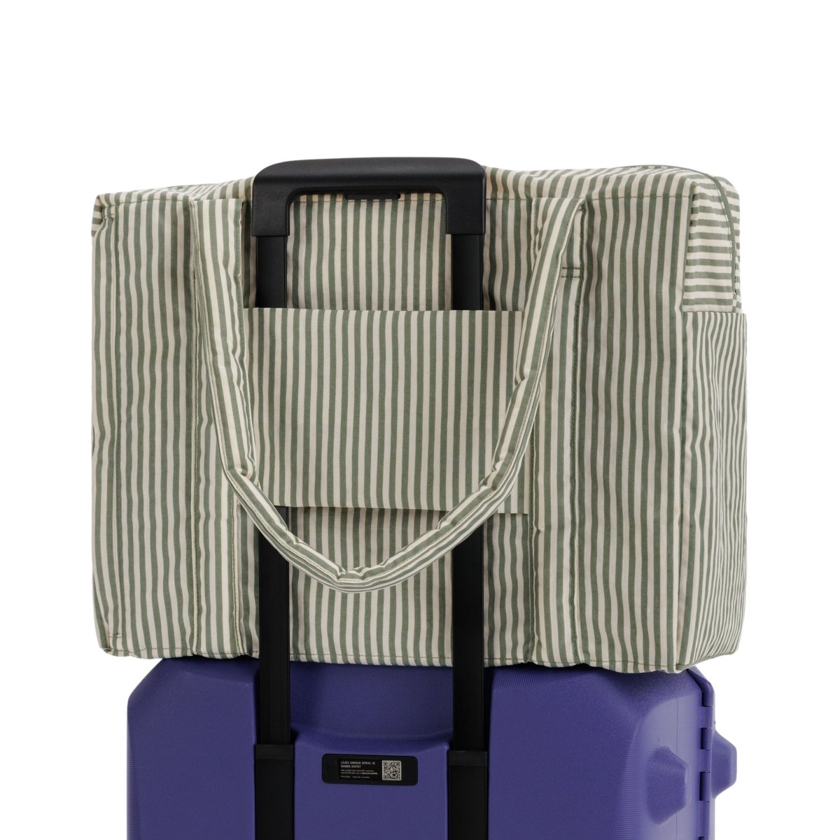 Baggu Cloud Carry-on in Sage Stripe