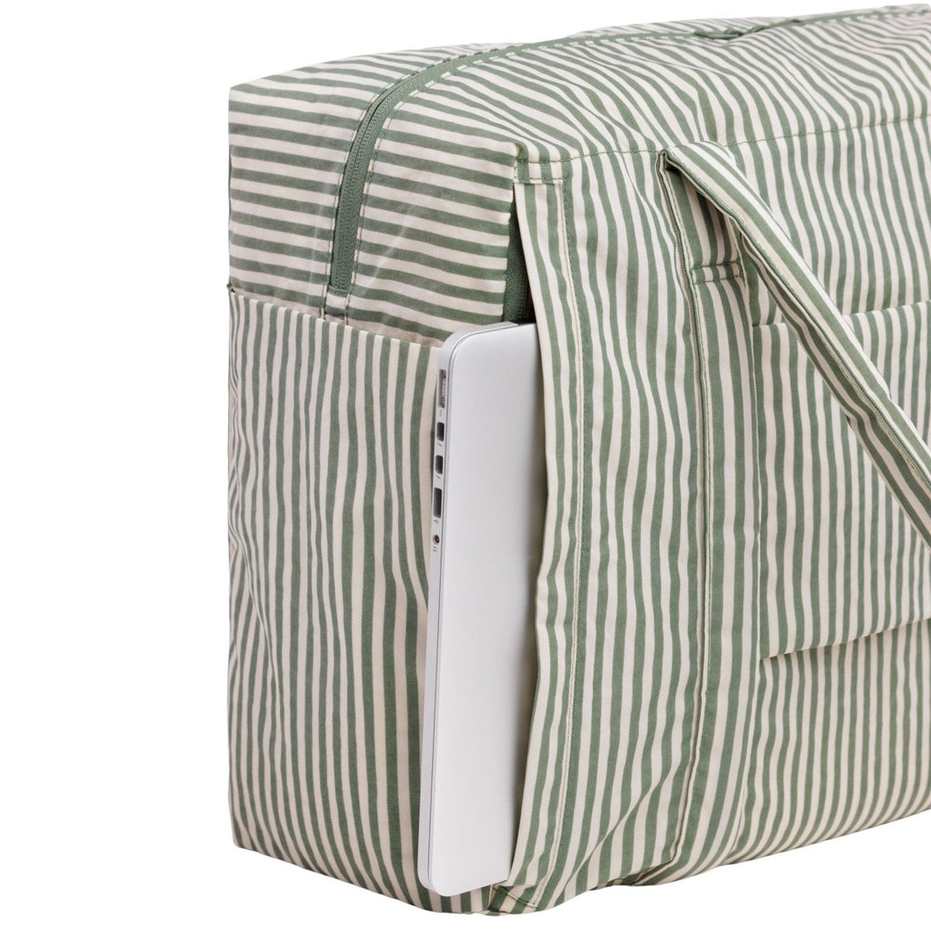 Baggu Cloud Carry-on in Sage Stripe