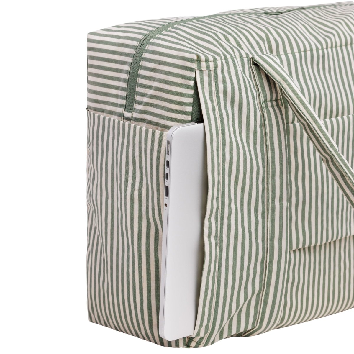 Baggu Cloud Carry-on in Sage Stripe