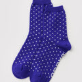 Baggu Crew Sock in Micro Blue and White Polka Dot