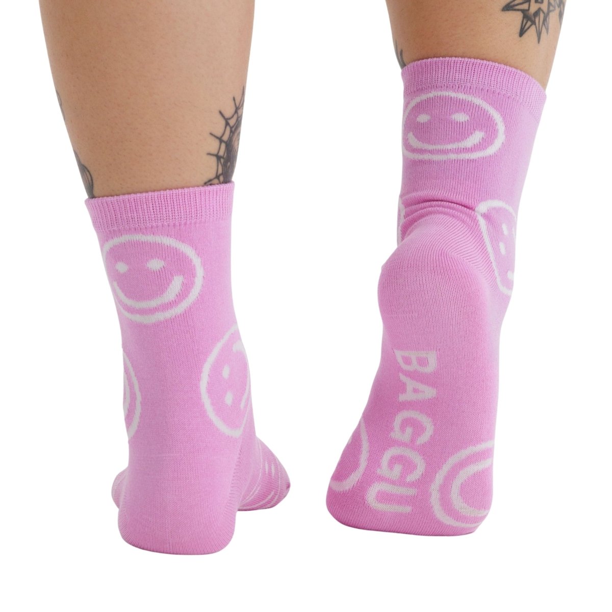 Baggu Crew Sock in Pink Happy
